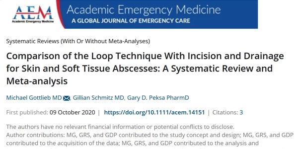 Comparison of the loop technique with incision and drainage for soft tissue abscesses: A systematic review and meta-analysis 