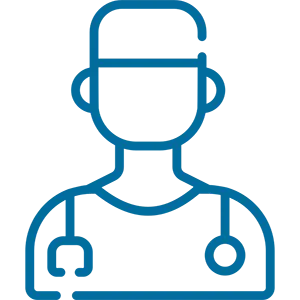 Doctor icon with stethoscope