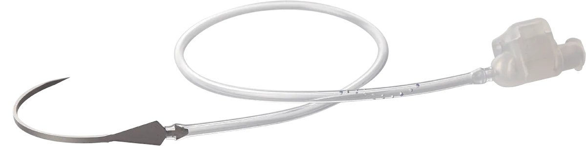 Surgical suture needle with thread